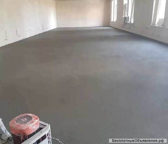 Полусухая механизированная стяжка пола