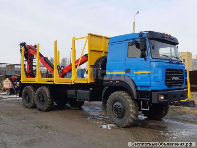 Сортиментовоз Урал 2020 г.в. бескапотный с манипулятором Лизинг Доставка по России