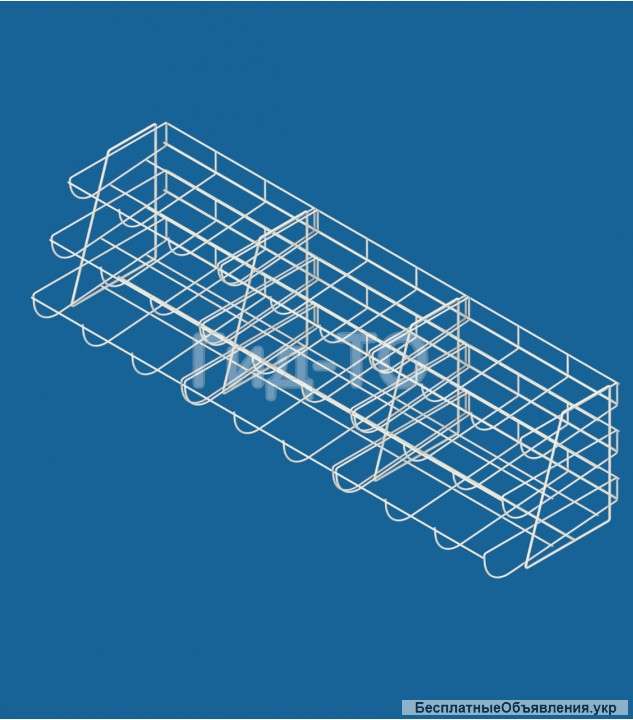 Торговый дисплей сетчатый 3 секции