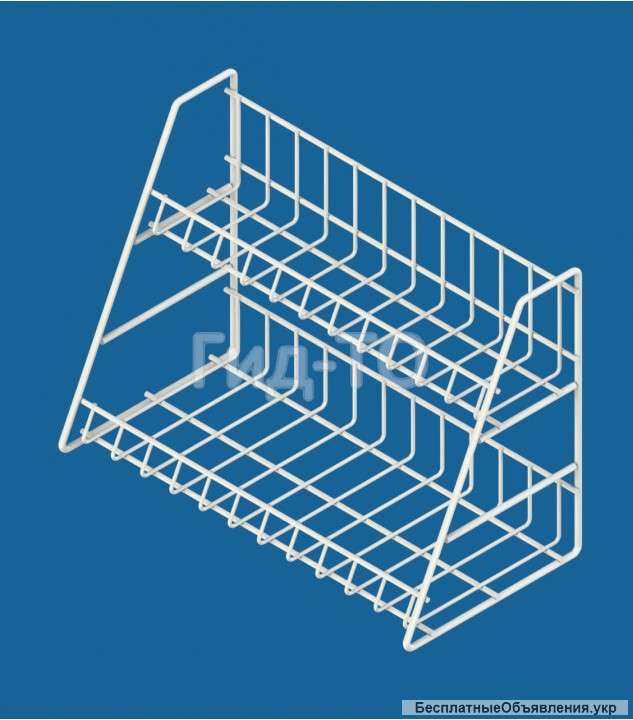 Дисплей настольный сетчатый 2 полки