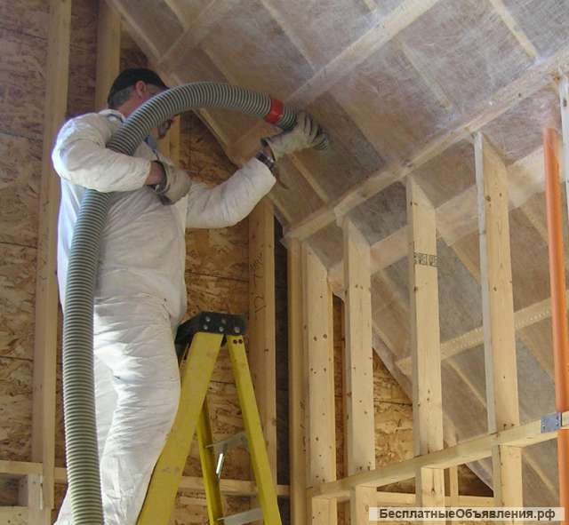 Услуги утепление эковатой