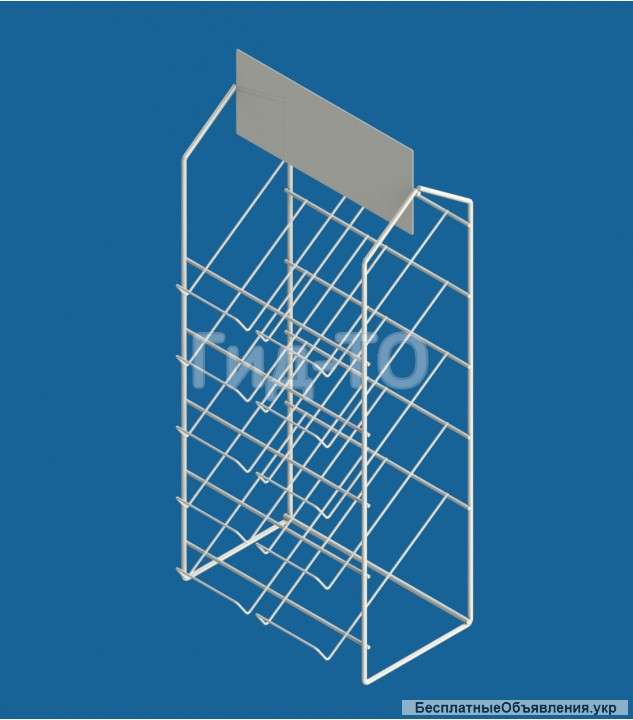 Торговый дисплей настольный сетчатый 5 ярусов
