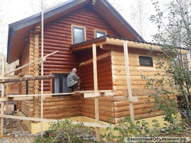 Шлифовка Конапатка Покраска Гермитизация