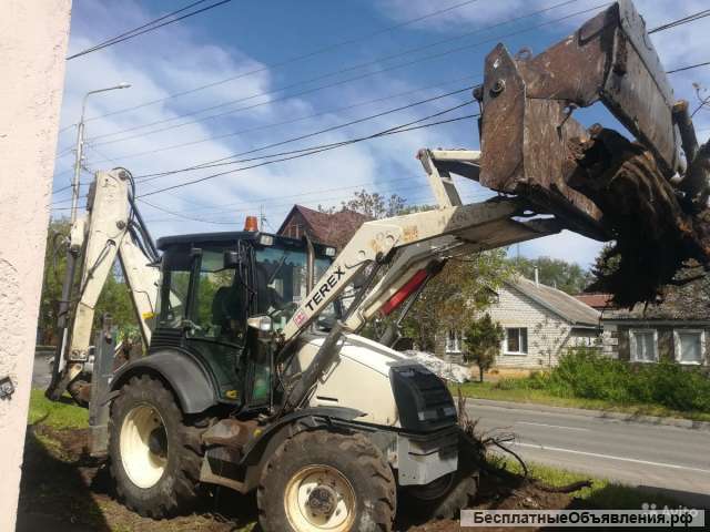 Услуги экскаватора-погрузчика, КАМАЗа