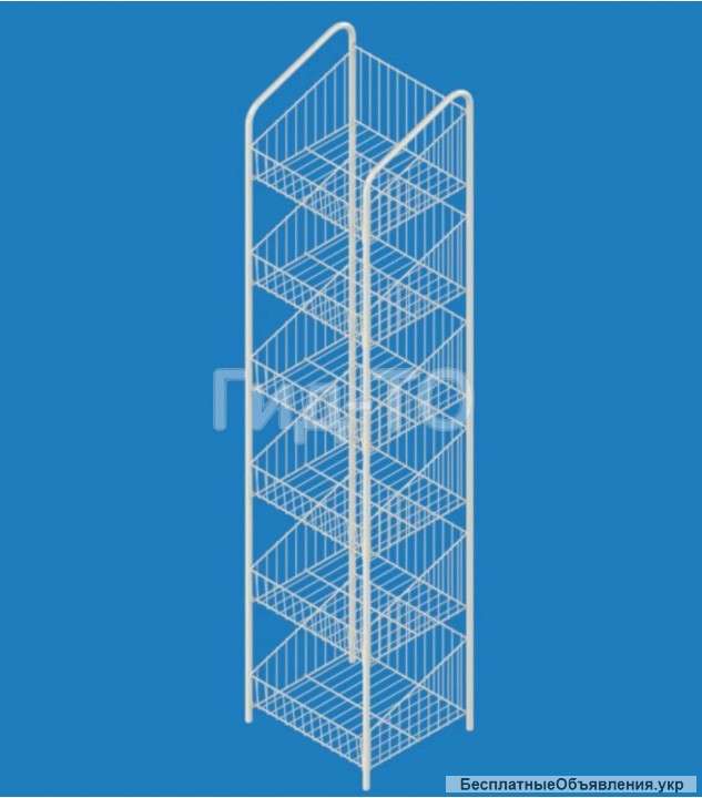 Стеллаж с сетчатыми полками "Колосок" ширина 400 мм