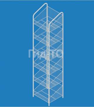 Стеллаж с сетчатыми полками "Колосок" ширина 400 мм