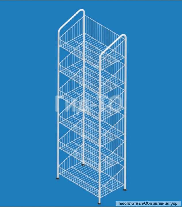 Стеллаж с сетчатыми полками "Колосок" ширина 600 мм