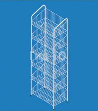 Стеллаж с сетчатыми полками "Колосок" ширина 600 мм