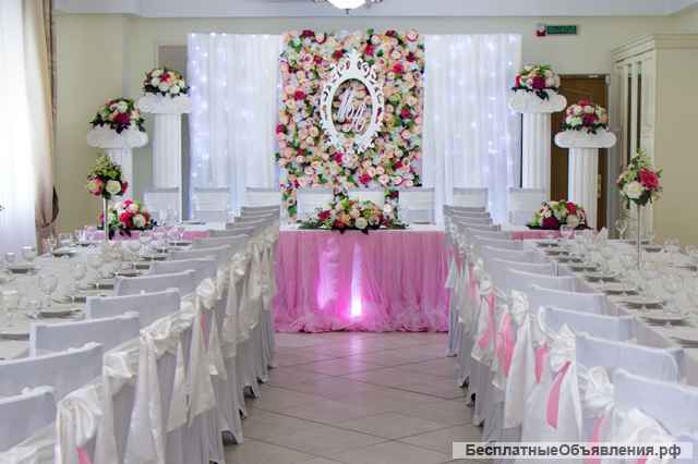 Оформление свадебного зала. Свадебный декор.