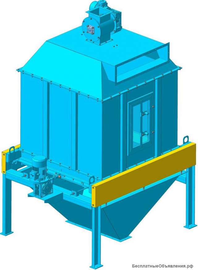 Охладитель гранул противоточный, колонна охлаждения