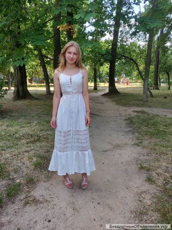 Длинное пляжное платье