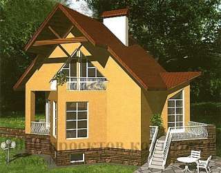 Трёхэтажный кирпичный дом на 209 кв. м в стиле конструктивизма.