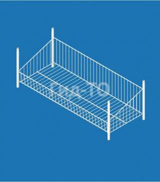 Корзина сетчатая средняя Колосок ширина 900 мм