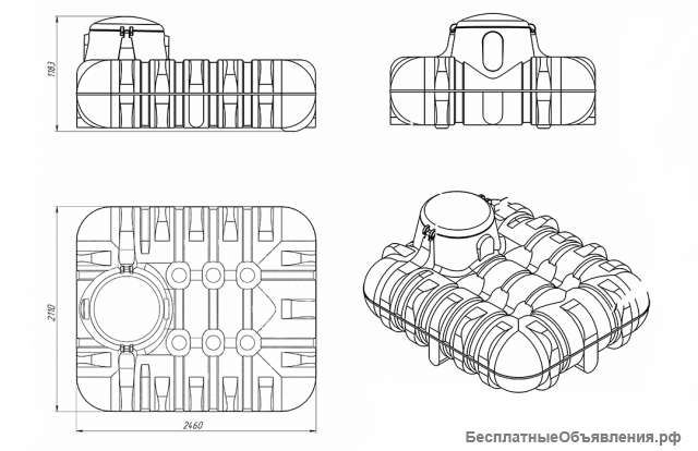 Емкость подземная R 3000 черный