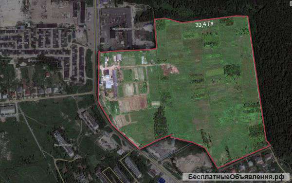 20.4 Га (земли населенных пунктов) сельхозназначения в черте города Серпухов