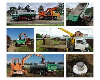 Услуги спецтехники: септики, кессоны под ключ, вывоз грунта