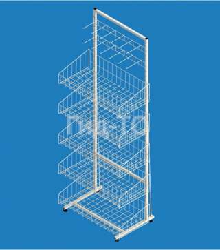 Стеллаж комбинированный Ева 5 прямых корзин 2 секции кронштейнов ширина 600 мм
