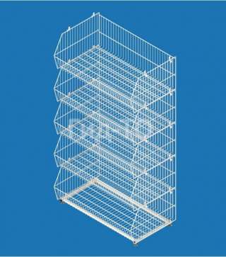 Стеллаж сетчатый овощной 4 корзины