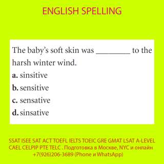 Подготовка к SSAT ISEE SAT ACT TOEFL