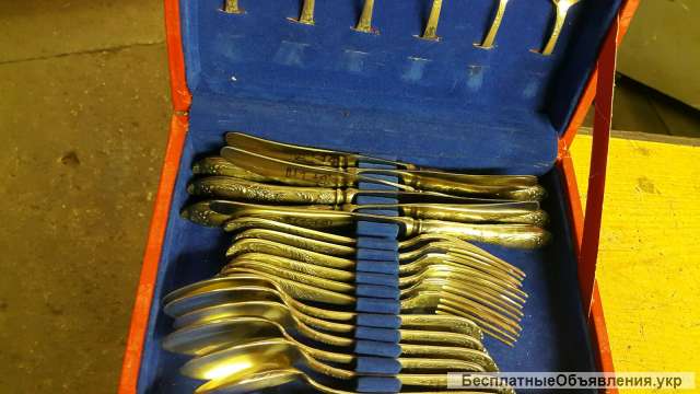 Набор десертный на 6 персон - мельхиор посеребрённый