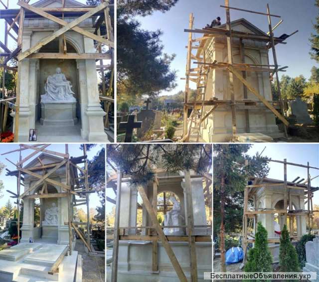 Элитные склепы, надгробия, Изготовление памятников под заказ по Украине