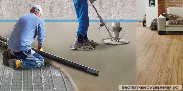 Полусухая стяжка напольного покрытия механизированным способом от 299 руб/м2