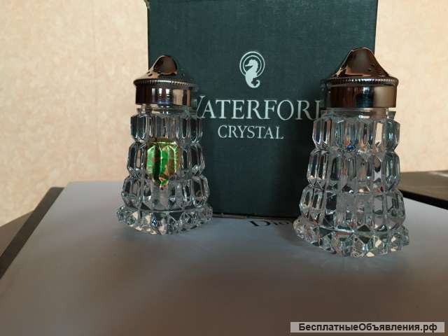 Хрустальная солонка и перечница, Waterford