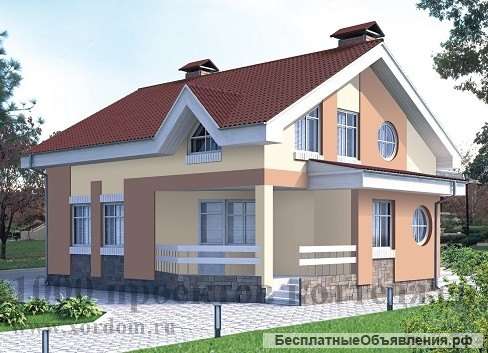 Двухэтажный кирпичный дом эконом-класса на 214 кв. м.