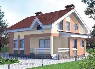 Двухэтажный кирпичный дом эконом-класса на 214 кв. м.