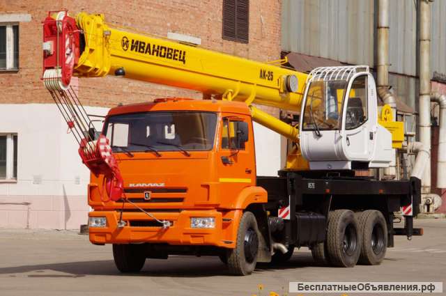 Аренда Автокрана 25 тонн 22 метра стрела в Ликино-Дулево