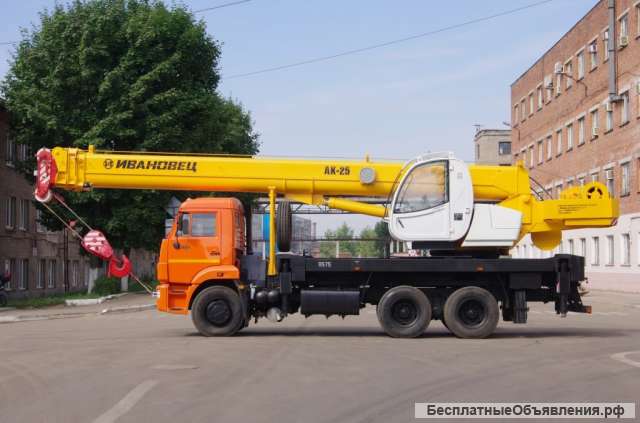 Аренда Автокрана 25 тонн 28 метров стрела в Лобне