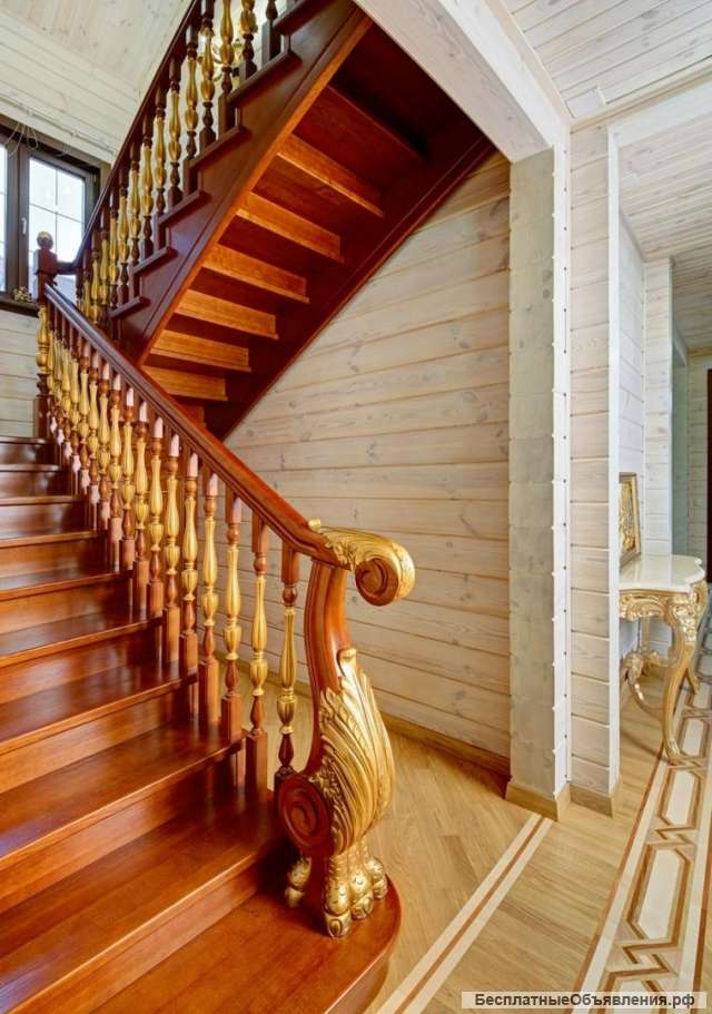 Изготовление и монтаж лестниц из дерева