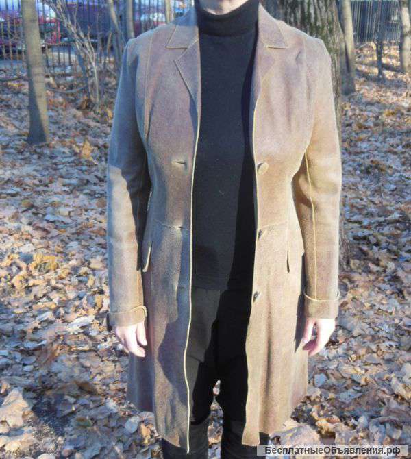 Пальто кожаное