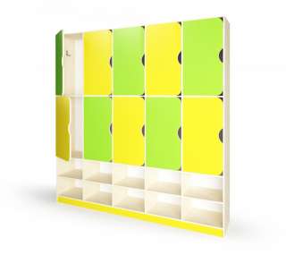 Шкаф детский двухъярусный с двумя обувницами