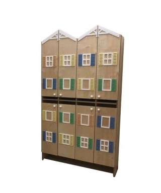 Двухъярусный шкаф для детского сада (фанера)