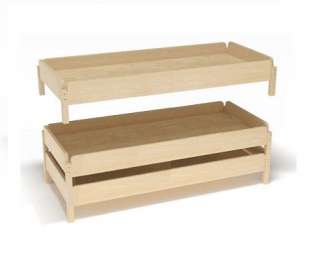 Эко-кровать детская штабелируемая (массив)