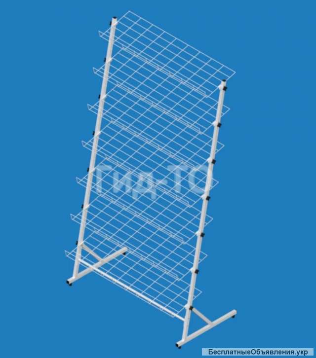 Стойка торговая для обуви 7 сетчатых полок