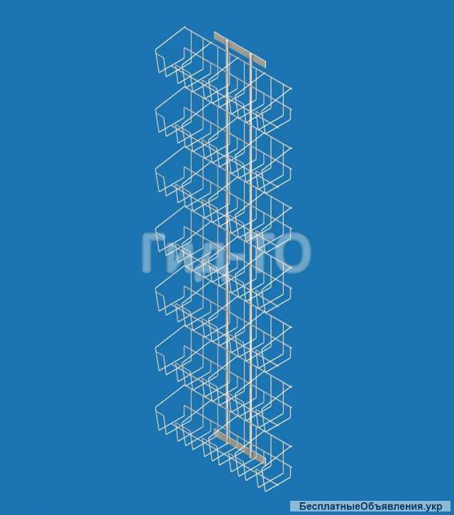 Сетчатый дисплей навесной для семян 7 полок