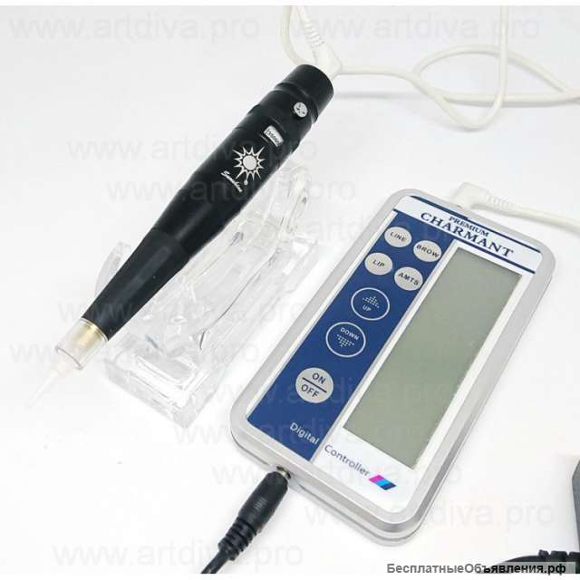 Машинка для татуажа Sunshine Flat Line с блоком Charmant