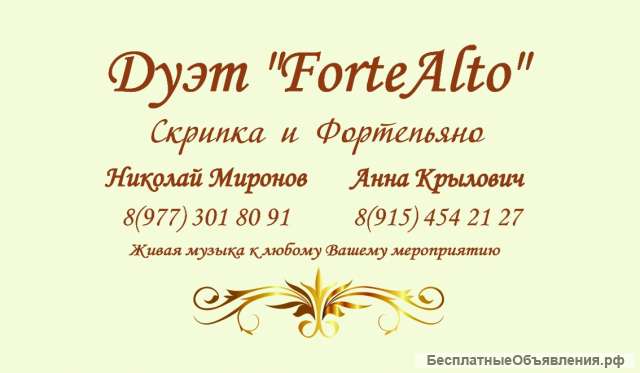 Музыкальный дуэт ForteAlto