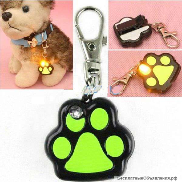 Светящийся брелок Лапка для собак