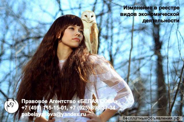 Изменение видов деятельности