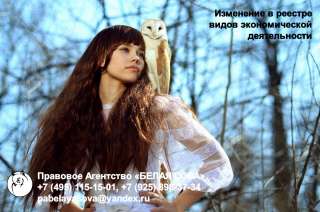 Изменение видов деятельности