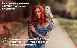 Изменения в уставных документах