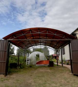 Навес автомобильный 4*6