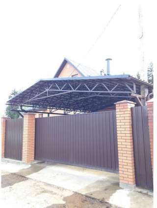 Навес для двух авто 6*7