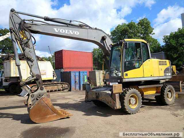 Колесный экскаватор Volvo 160, макс опции, 2 ковша
