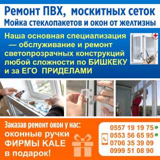 Ремонт ПВХ, москитных сеток. Мойка стеклопакетов и окон от желтизны.