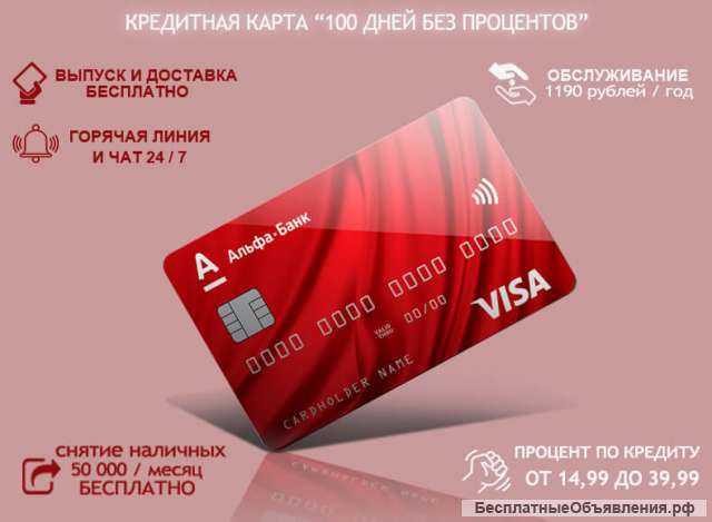 100 дней без процентов Кредитная карта Альфа-Банка