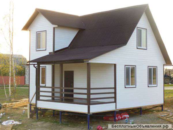 Дом каркасный 6х6 ( 72 м2 ) под ключ